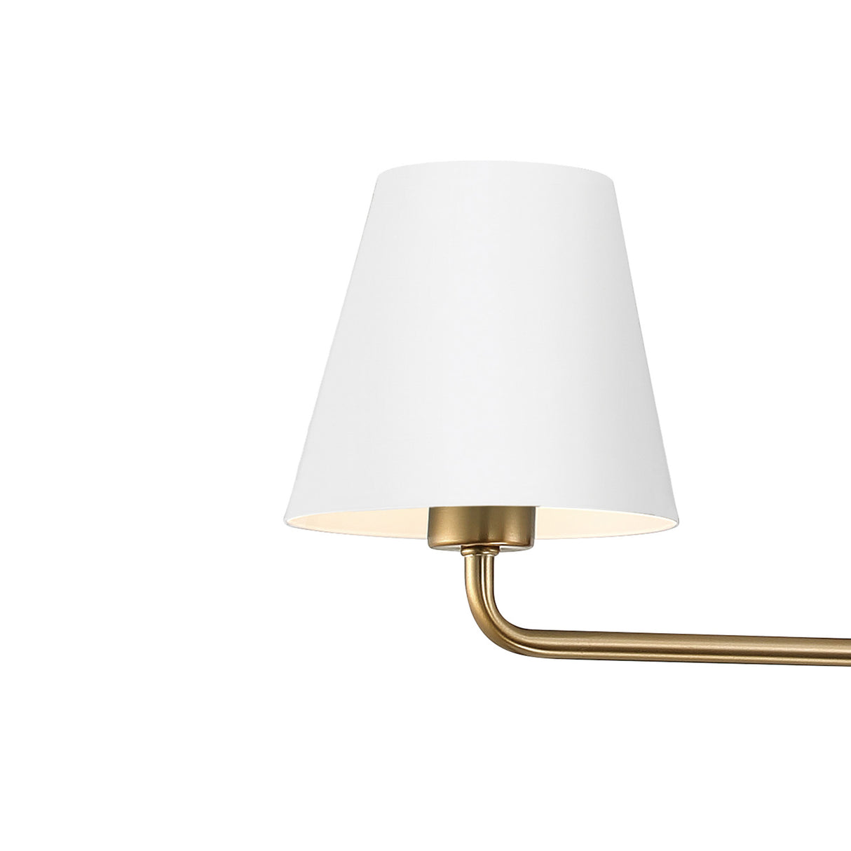 Banks 2 Shade Linear Pendant 42", White and Brass