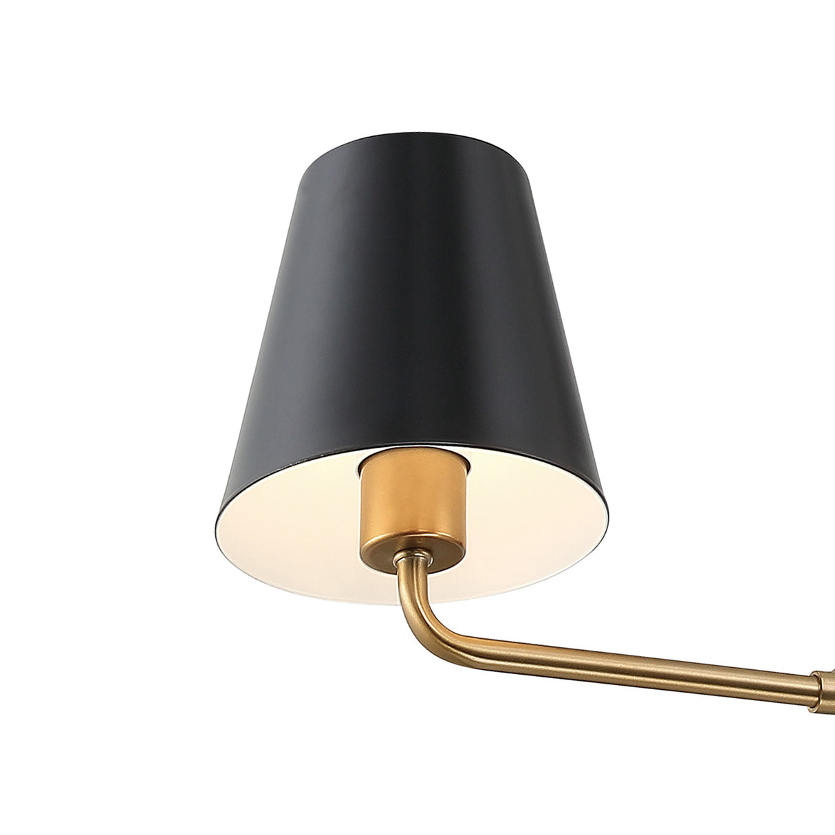 Banks 2 Shade Linear Pendant 42", Matte Black and Brass