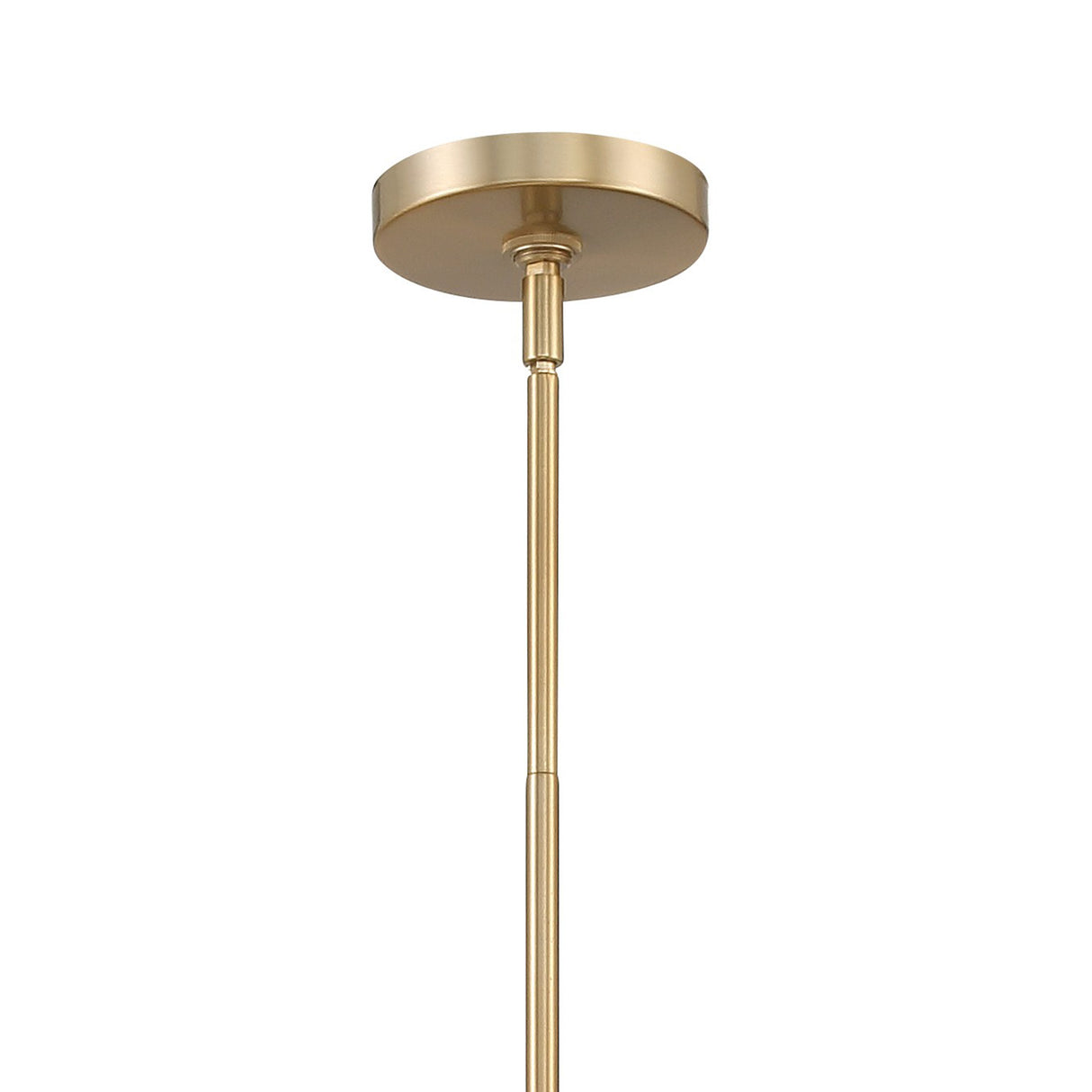 Banks 6 Light Linear Chandelier 46", Sage Green and Brass
