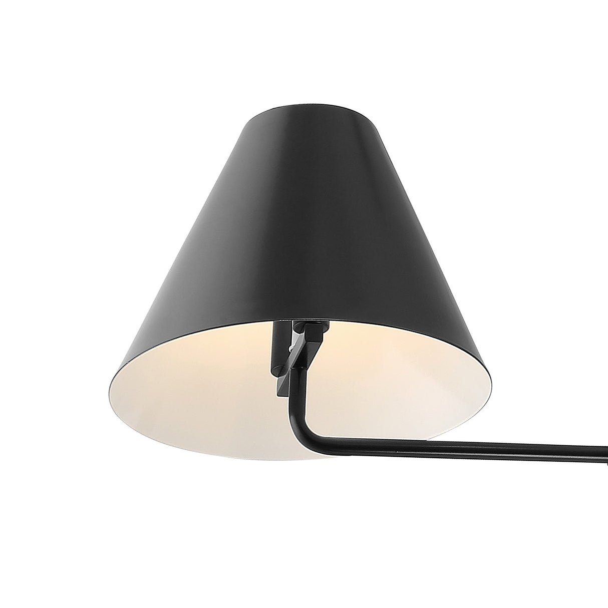 Banks 2 Shade Linear Pendant 54", Matte Black