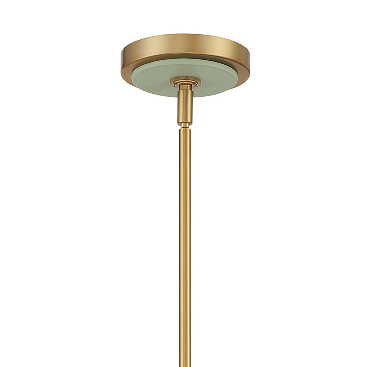 Banks 6 Light Chandelier 48", Sage Green and Brass