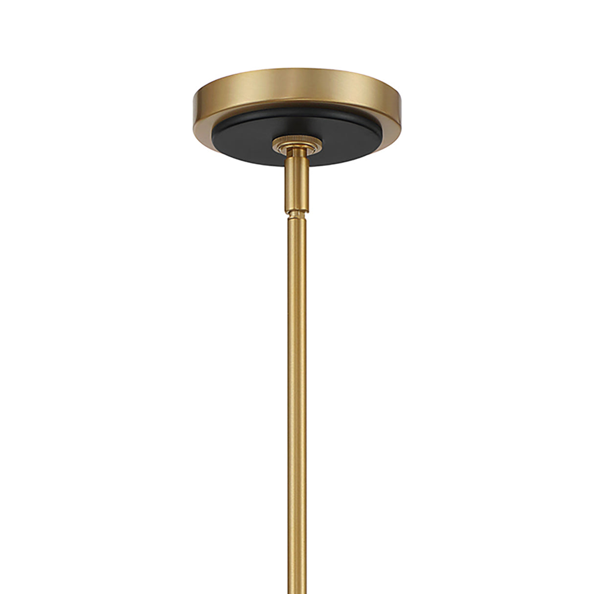Banks 6 Light Chandelier 40", Matte Black and Brass