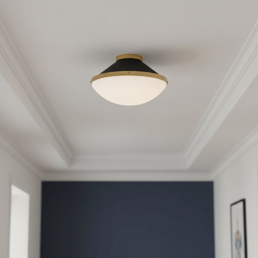 Blair Flush Mount 16" for Modern home with White Walls