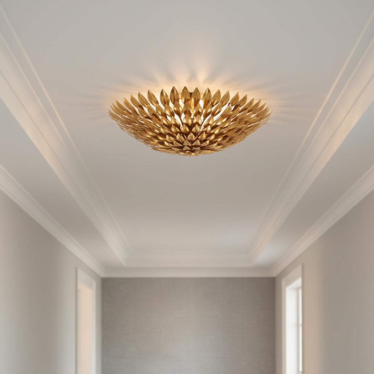 Alysa Flush Mount 24", Antique Gold