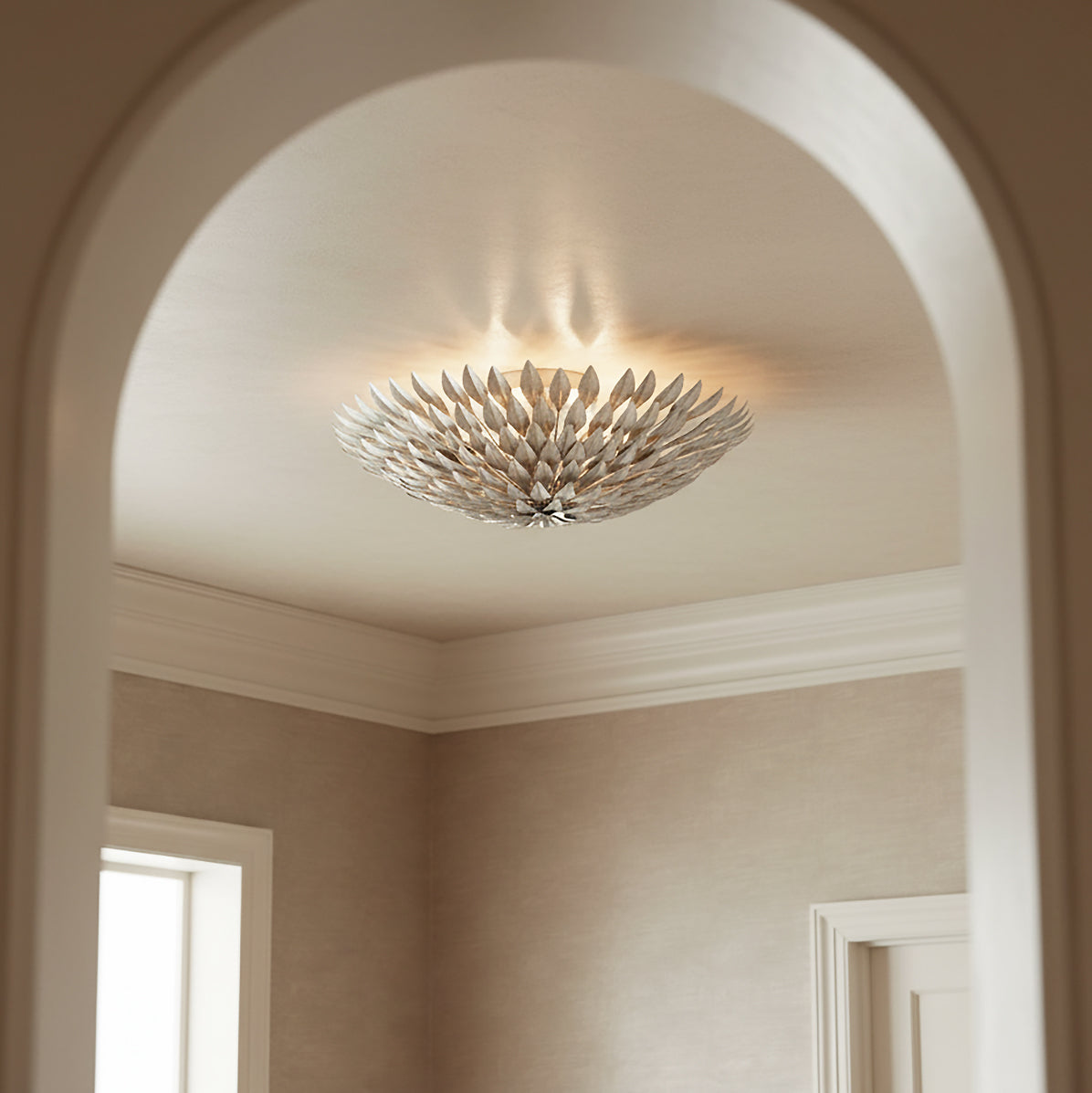 Alysa Flush Mount 24" for Transitional home with Beige Textured Walls