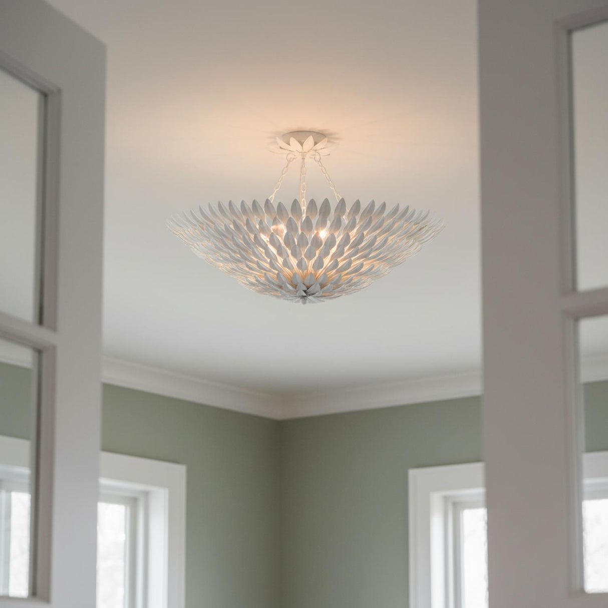 Alysa Semi-Flush 30", Matte White