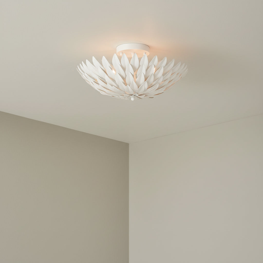 Alysa Semi-Flush 16″, Matte White for Modern home with White walls