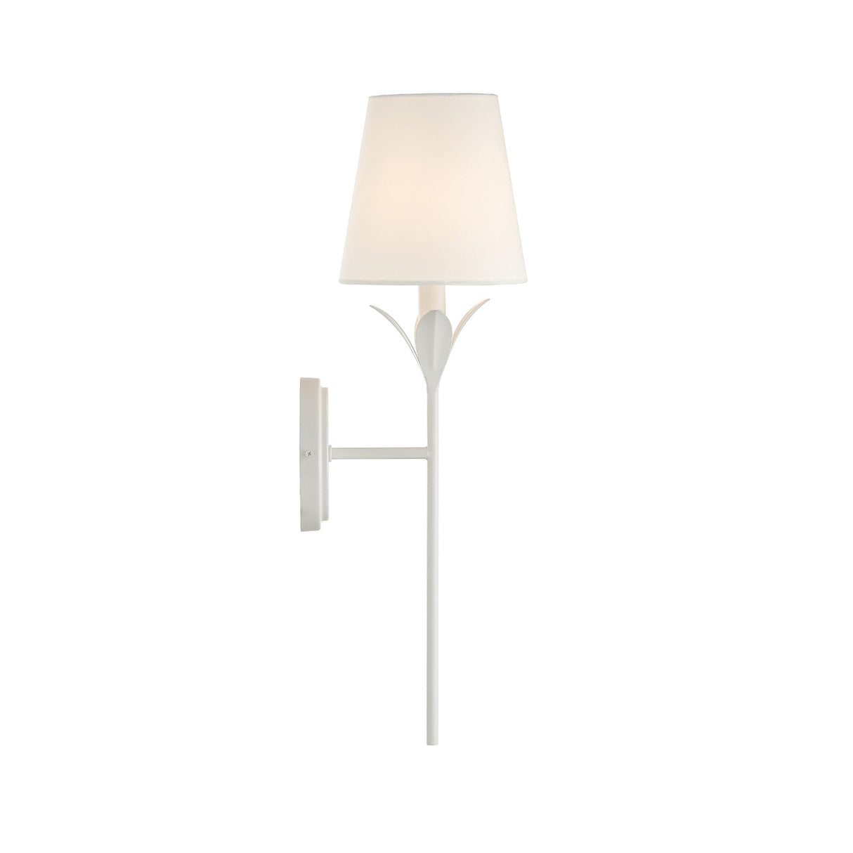 Alice Single Wall Sconce 21", Matte White