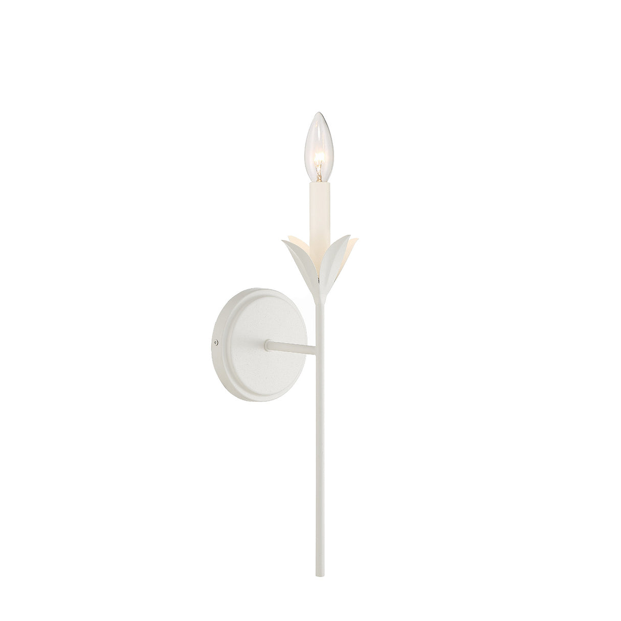 Alice Single Wall Sconce 21", Matte White