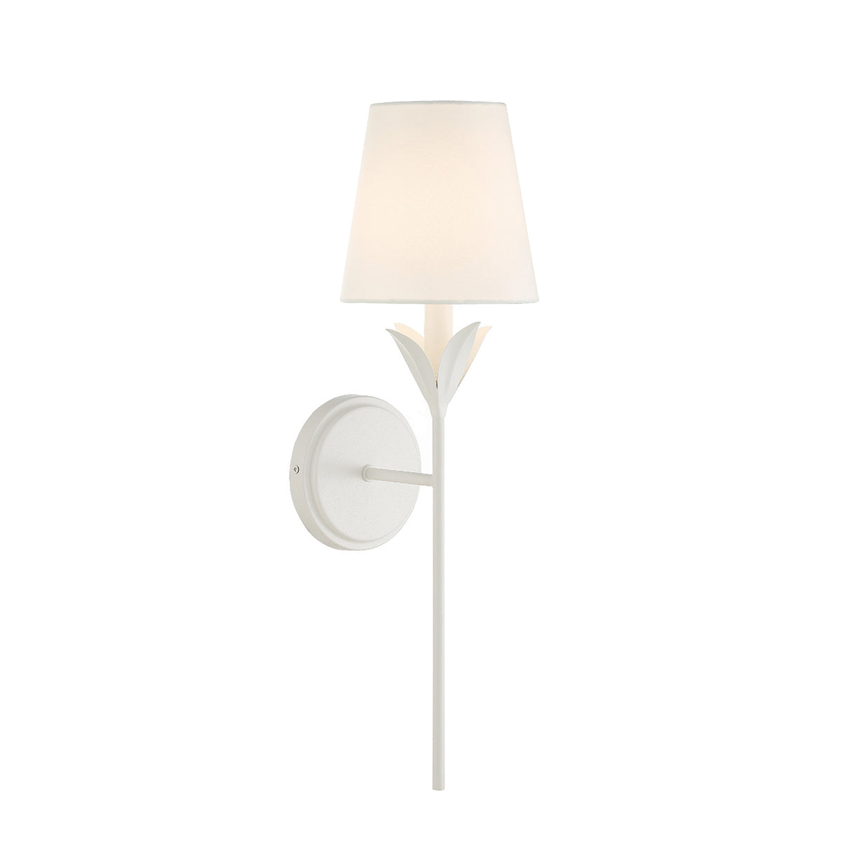 Alice Single Wall Sconce 21", Matte White