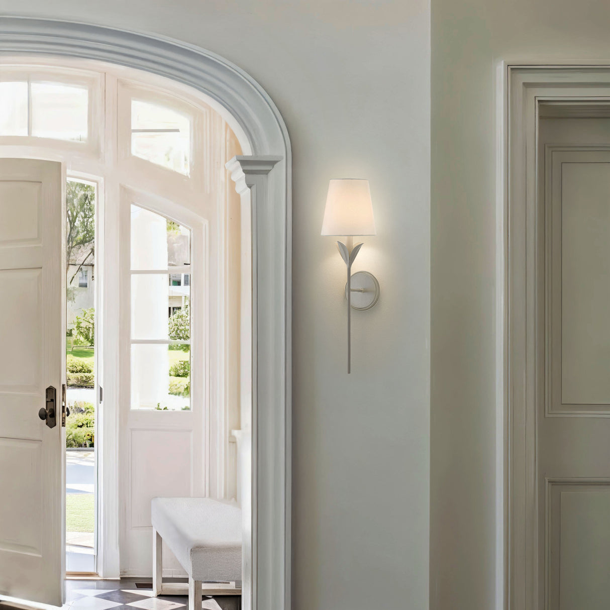 Alice Single Wall Sconce 21", Antique Silver