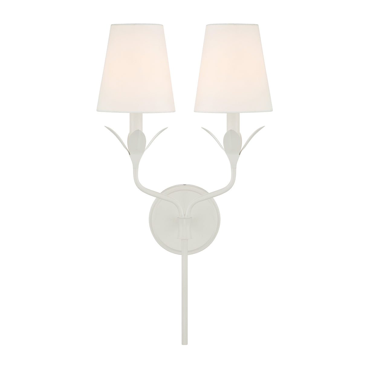 Alice Double Wall Sconce 21", Matte White