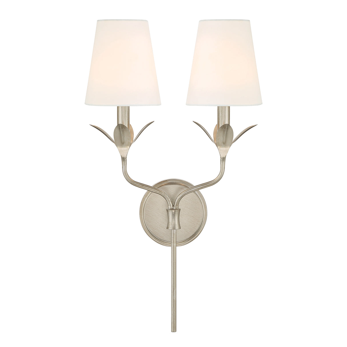 Alice Double Wall Sconce 21", Antique Silver