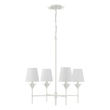 Alice 4 Light Chandelier 28", Matte White