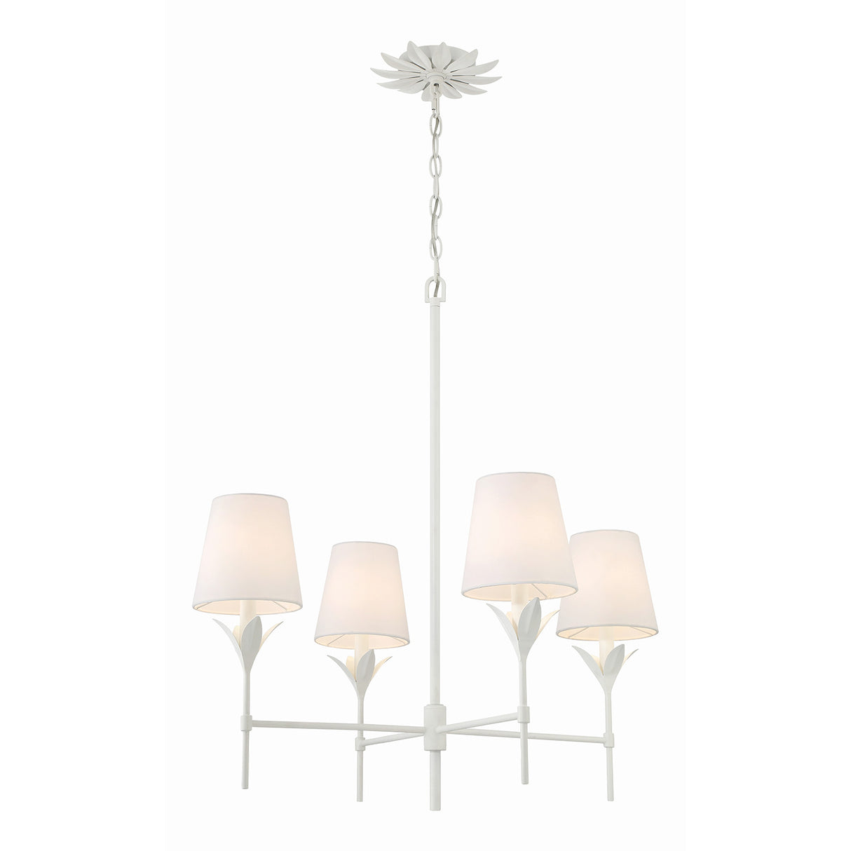 Alice 4 Light Chandelier 28", Matte White