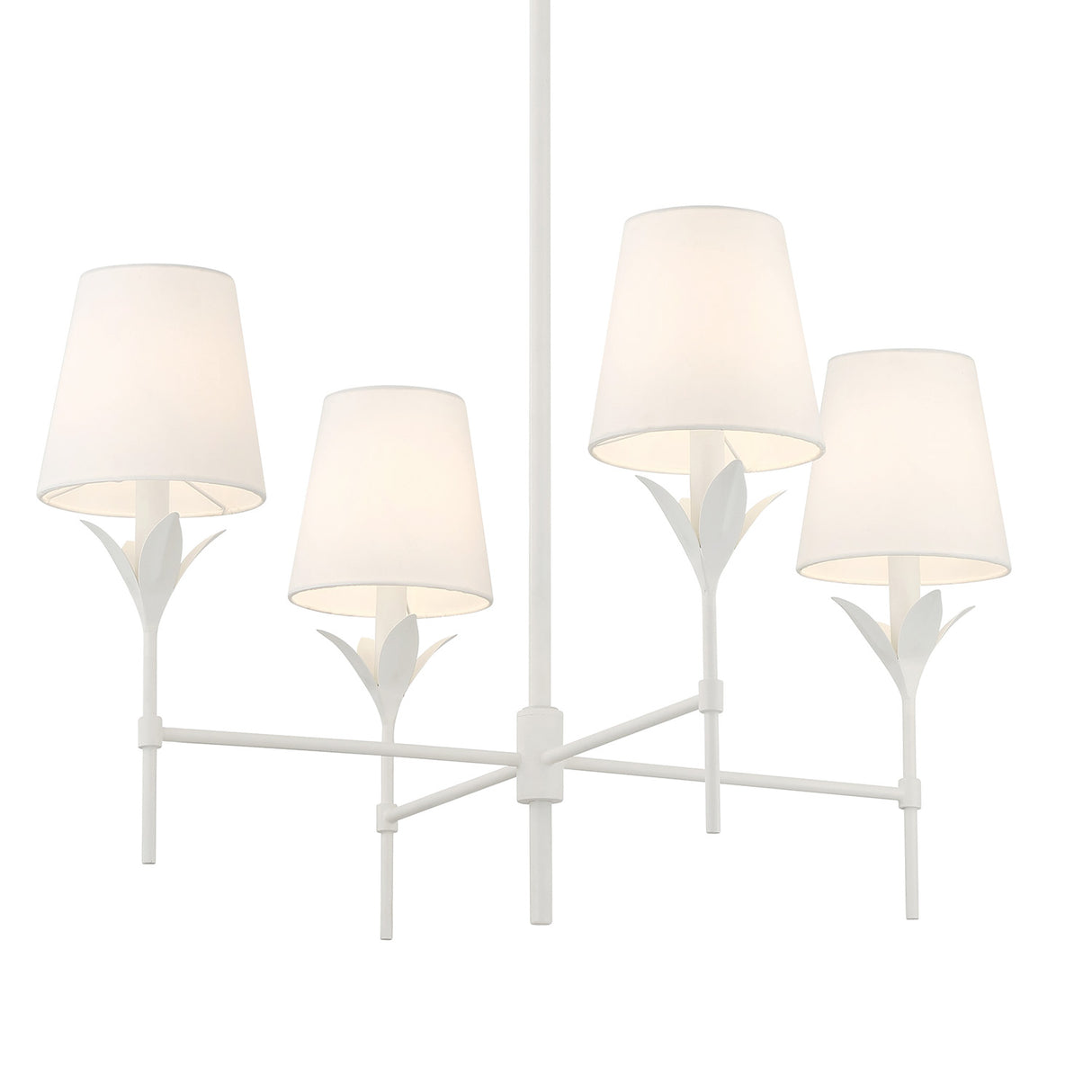 Alice 4 Light Chandelier 28", Matte White
