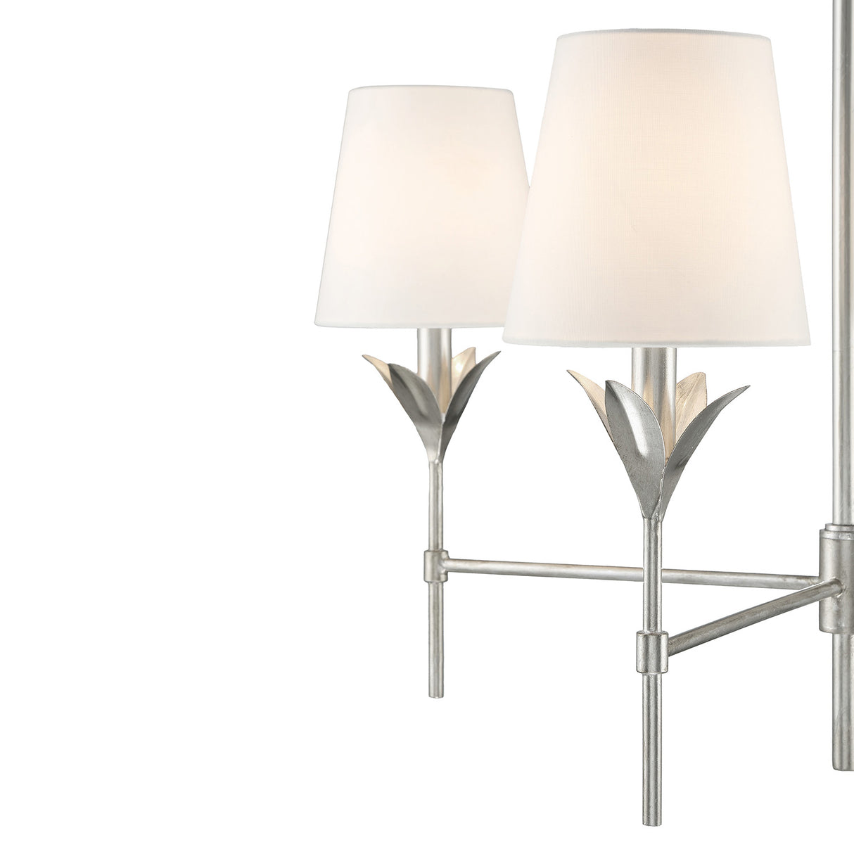 Alice 4 Light Chandelier 28", Antique Silver