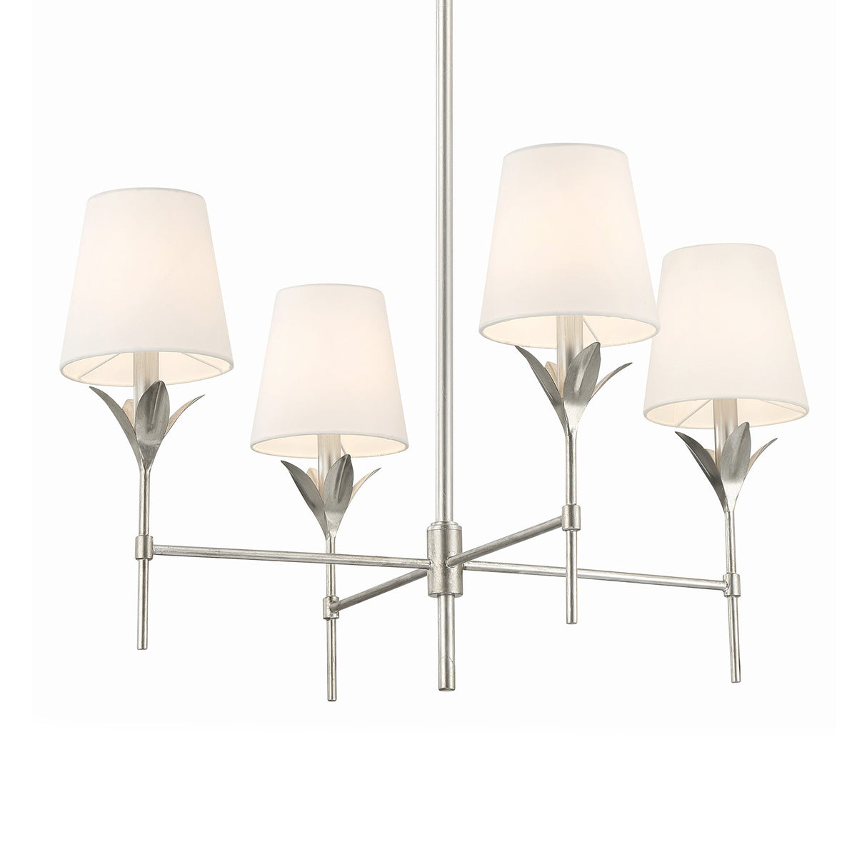 Alice 4 Light Chandelier 28", Antique Silver