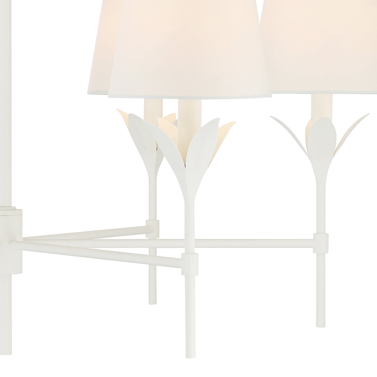 Alice 6 Light Chandelier 32", Matte White