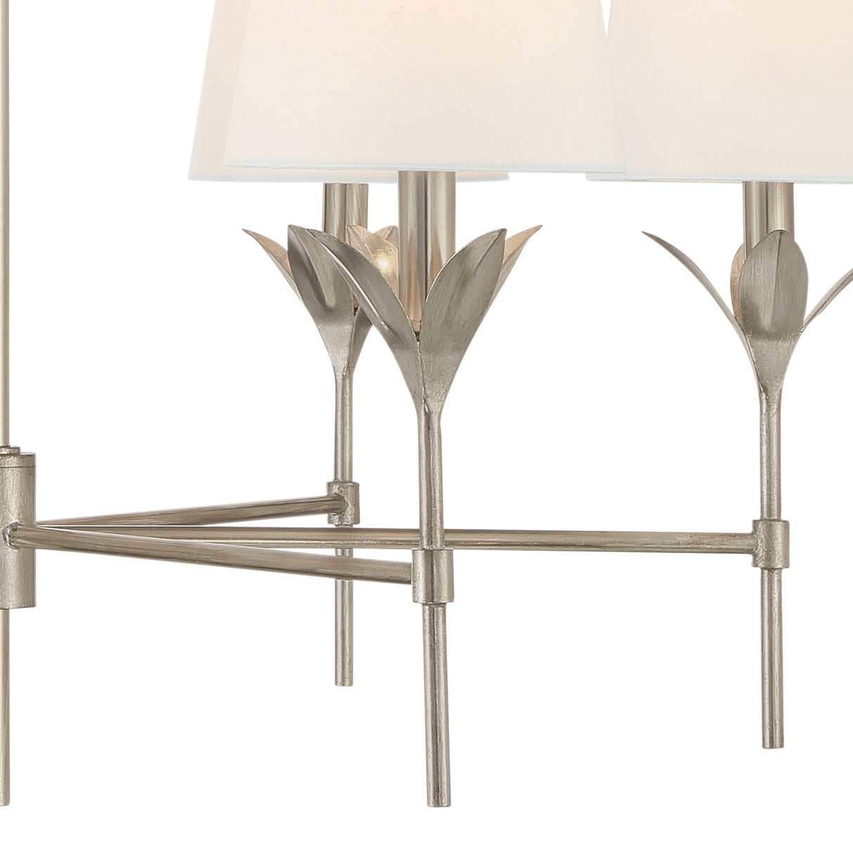 Alice 6 Light Chandelier 32", Antique Silver