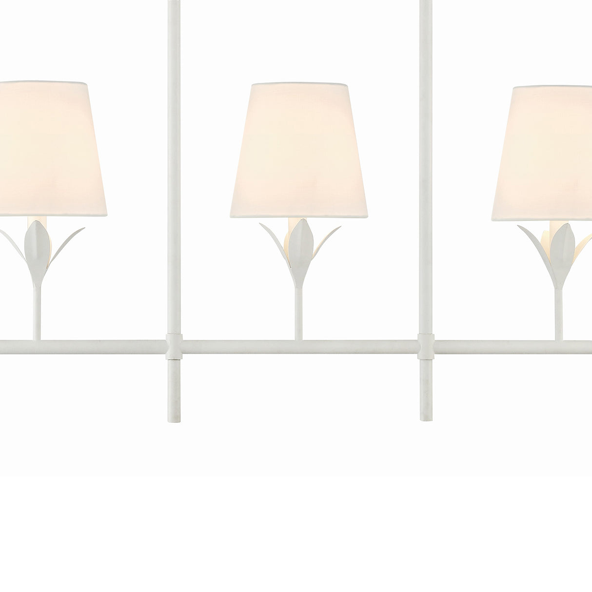 Alice 5 Light Linear Chandelier 53", Matte White