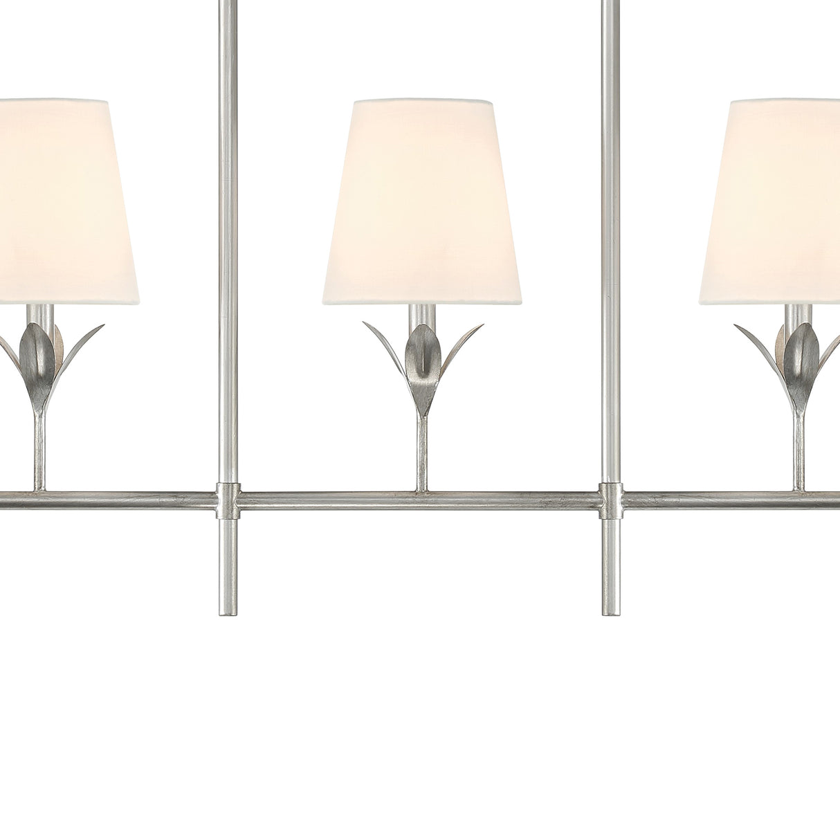 Alice 5 Light Linear Chandelier 53", Antique Silver