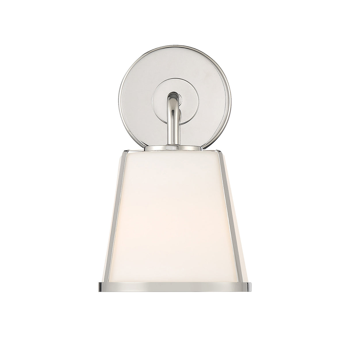 Hoyt Vanity Wall Sconce, Polished Nickel with Opal Glass
