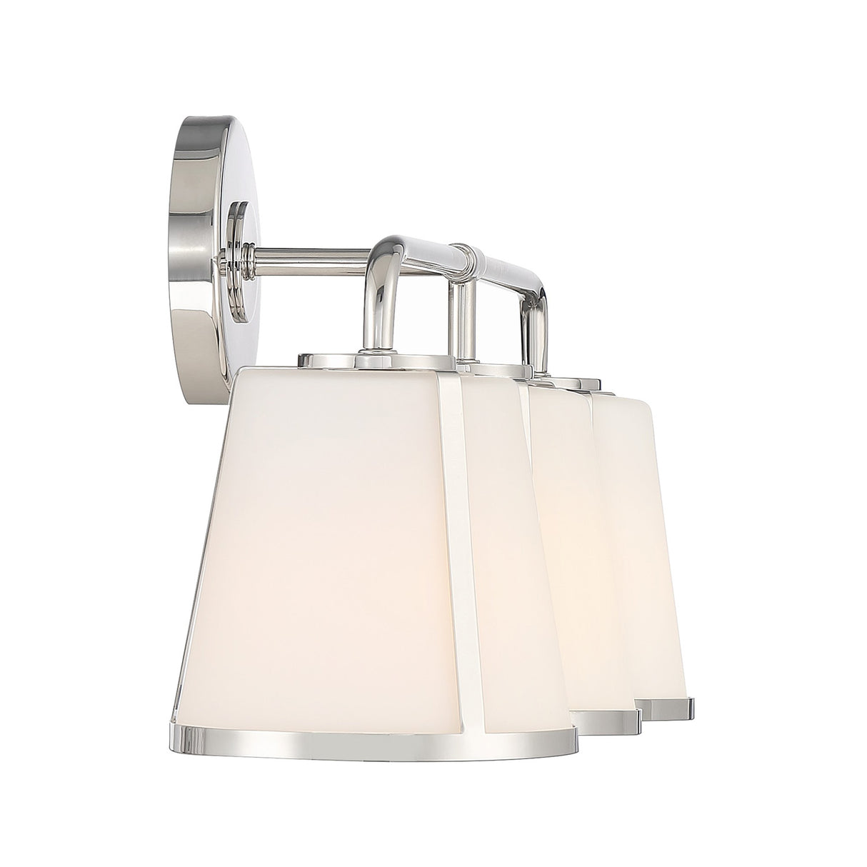 Hoyt 3 Light Vanity, Polished Nickel with Opal Glass