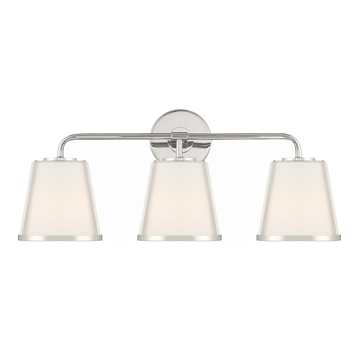 Hoyt 3 Light Vanity, Polished Nickel with Opal Glass