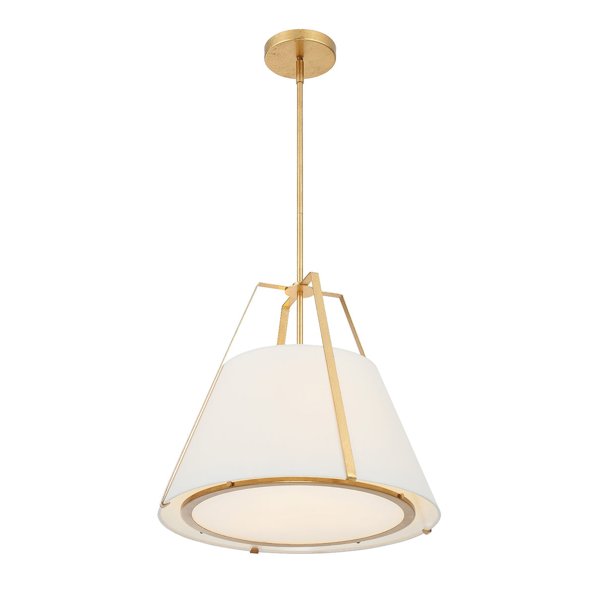 Hoyt Large Conical Pendant 20", Antique Gold