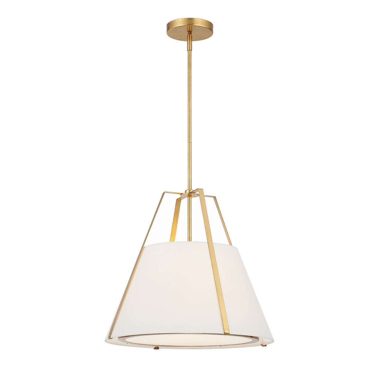 Hoyt Large Conical Pendant 20", Antique Gold