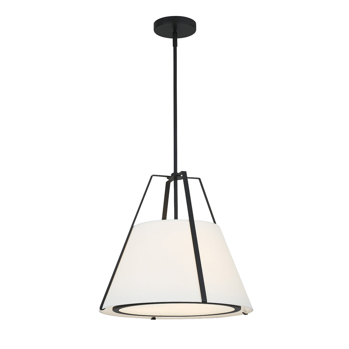 Hoyt Large Conical Pendant 20", Black