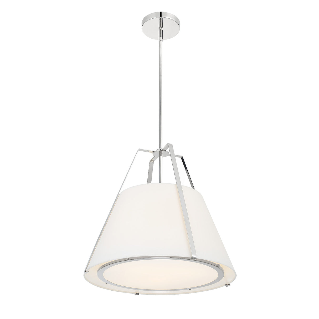 Hoyt Large Conical Pendant 20", Polished Nickel