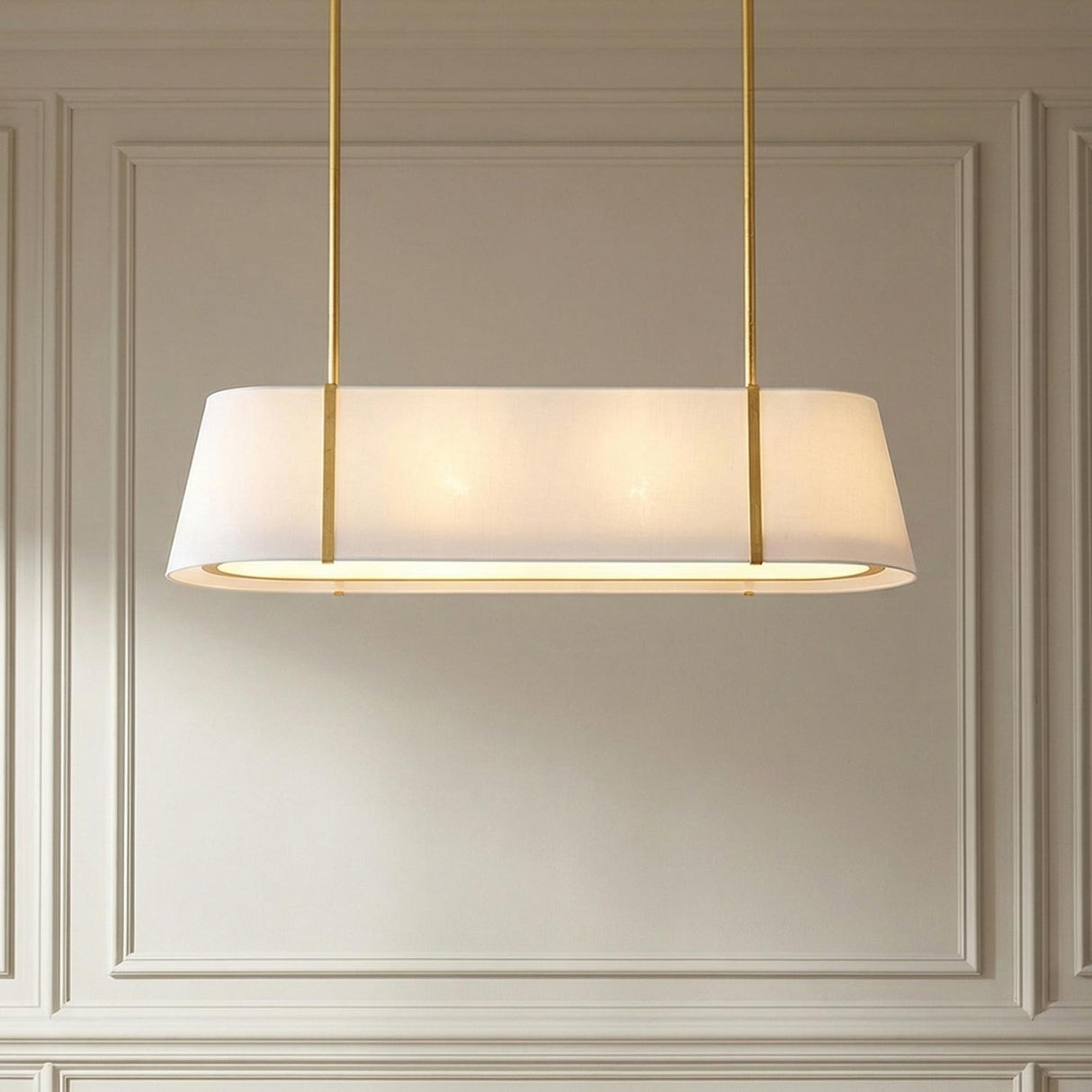 Hoyt Linear Pendant 42", Antique Gold