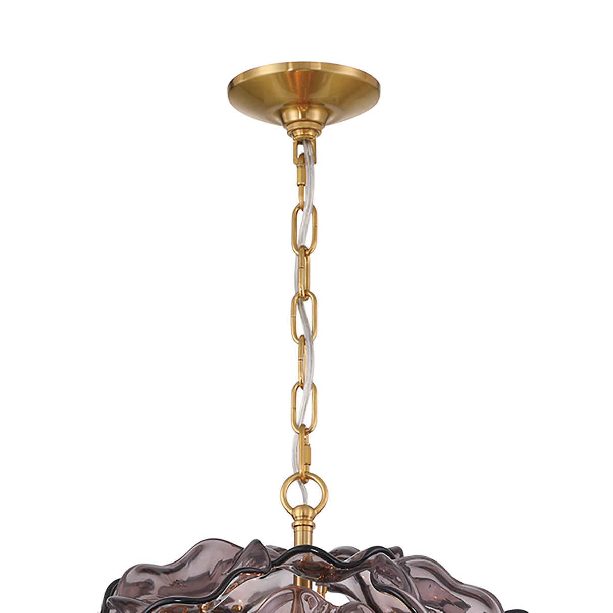 Layla Glass Pendant 22", Smoke