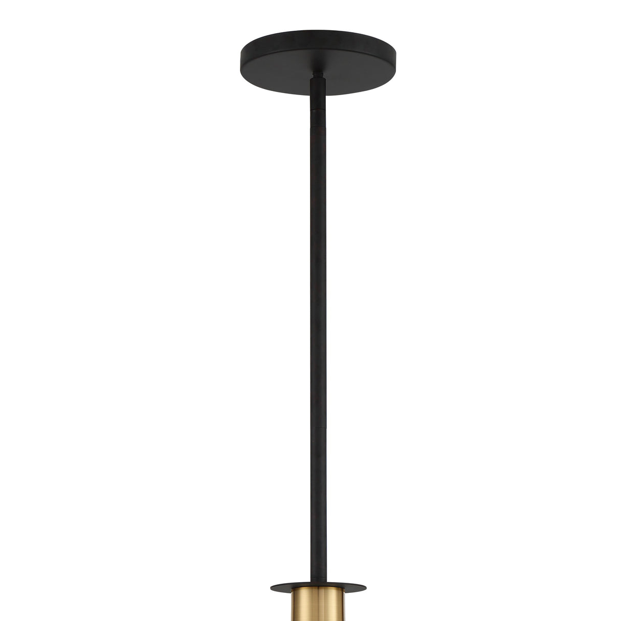 Remy Small Pendant 10", White, Black and Brass