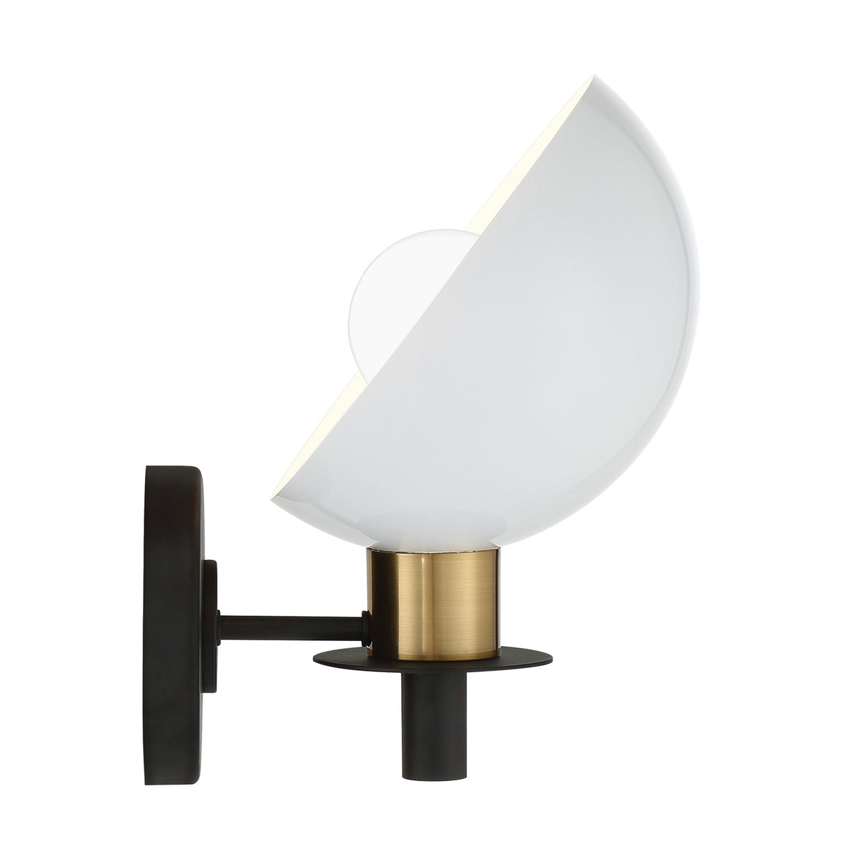 Remy Wall Sconce, White, Black and Brass