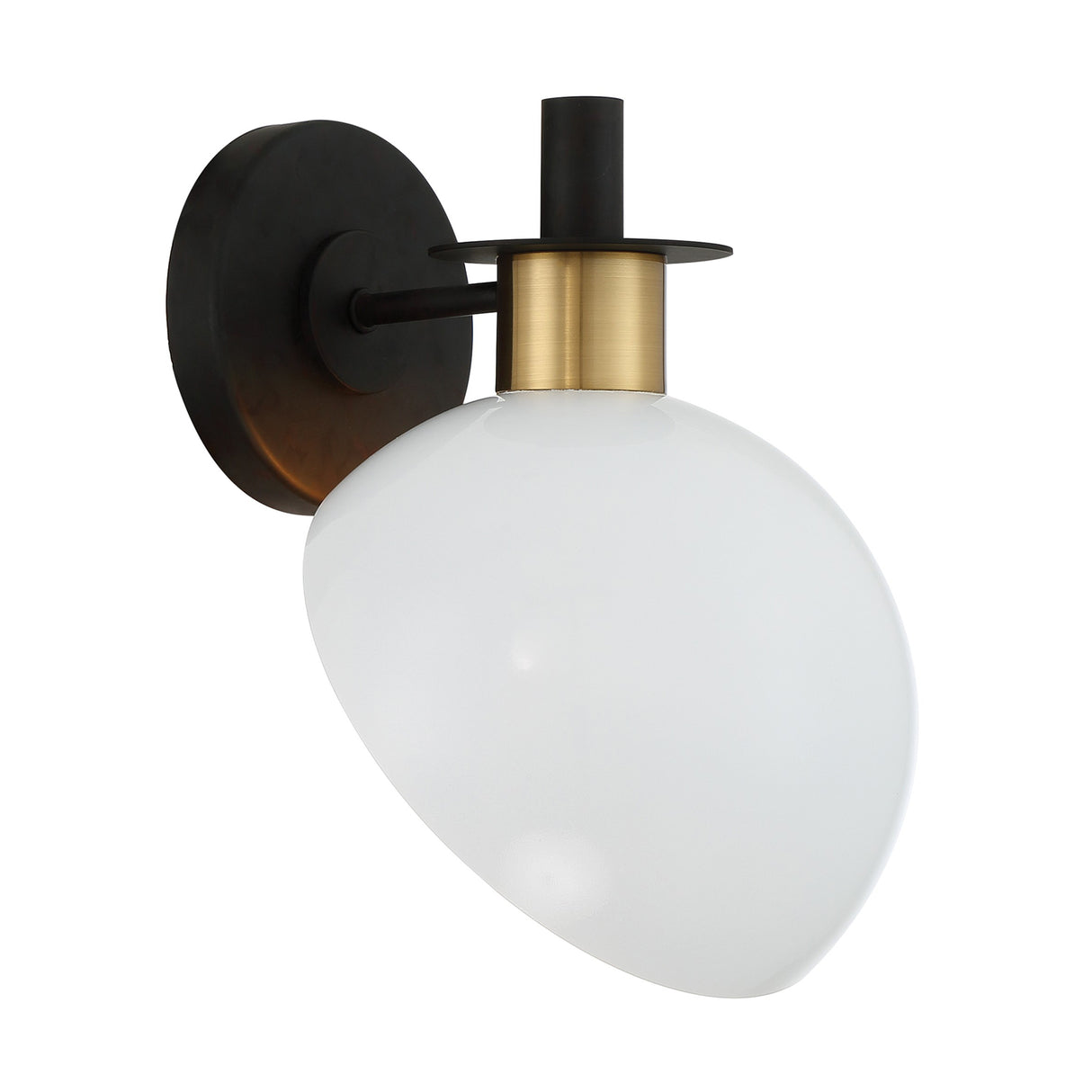 Remy Wall Sconce, White, Black and Brass