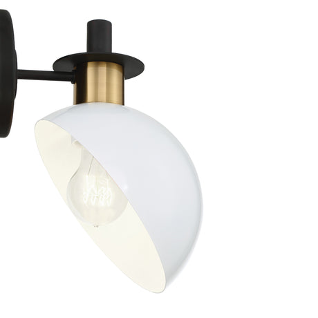 Remy Wall Sconce, White, Black and Brass
