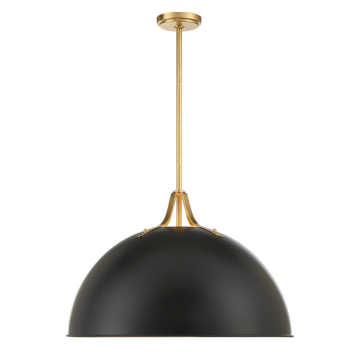 Grant Extra Large Pendant 23", Black and Antique Gold