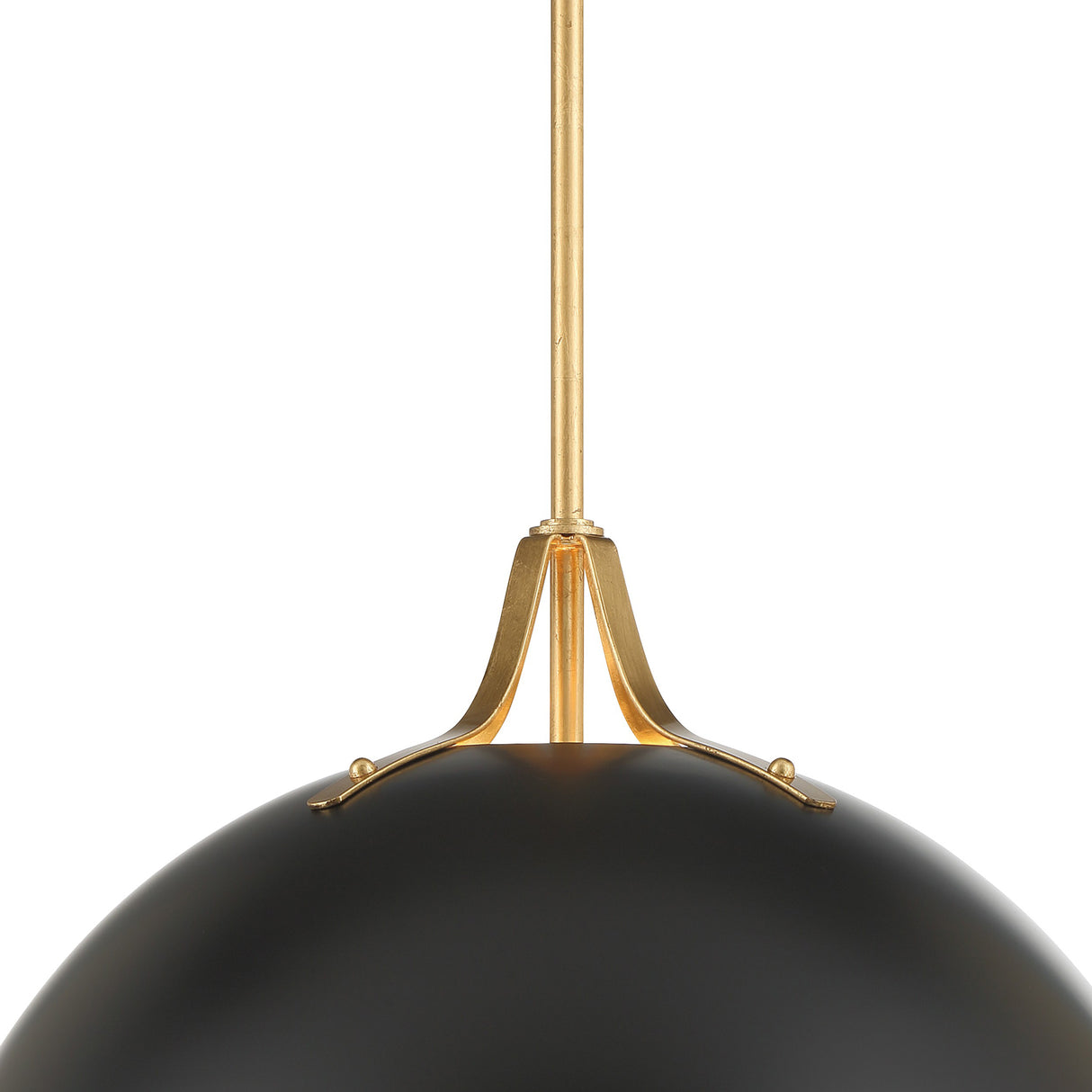 Grant Extra Large Pendant 23", Black and Antique Gold