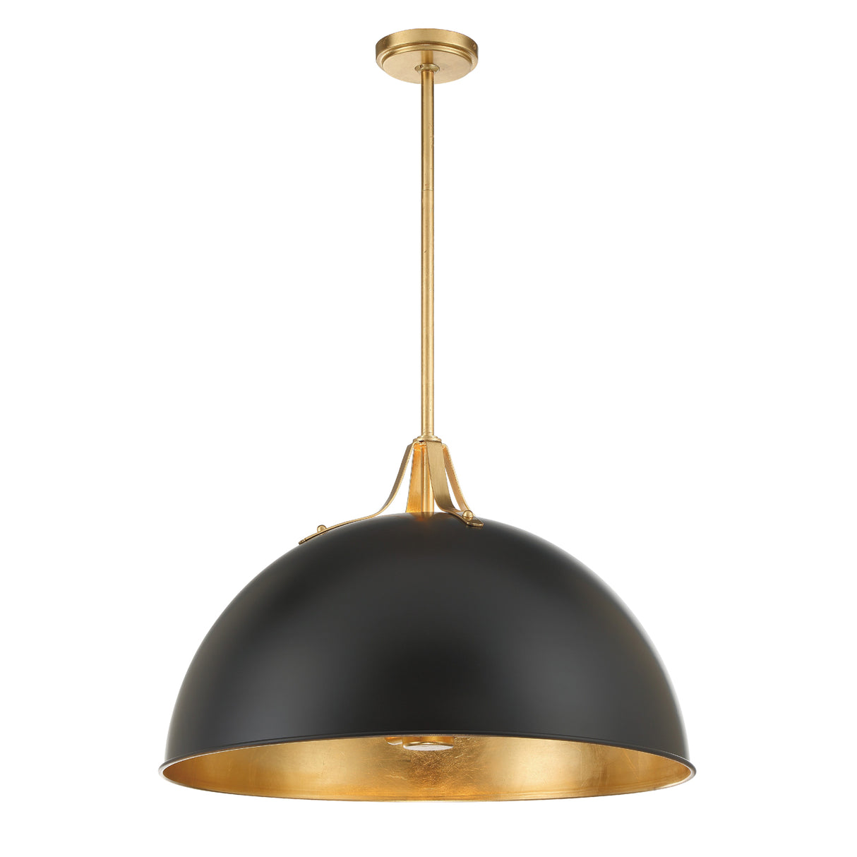 Grant Extra Large Pendant 23", Black and Antique Gold
