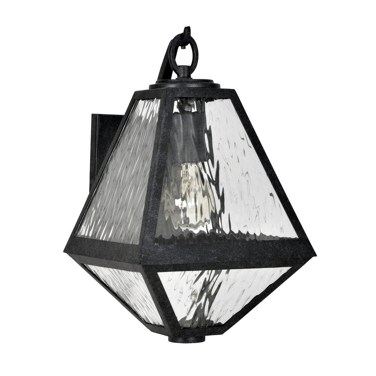 Emmett Outdoor Wall Light, Small 13" Black Charcoal