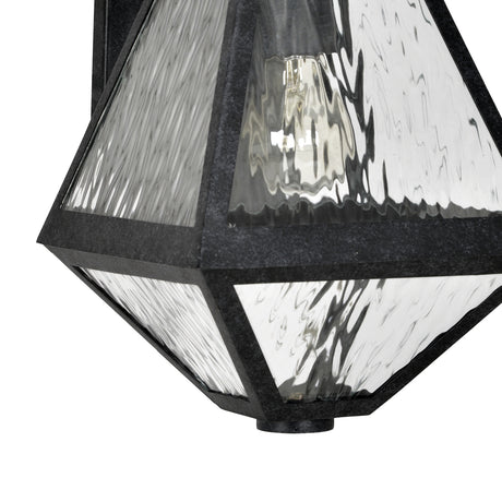 Emmett Outdoor Wall Light, Small 13" Black Charcoal