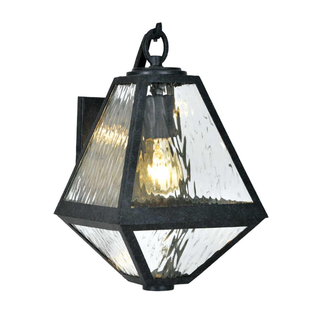 Emmett Outdoor Wall Light, Small 13" Black Charcoal