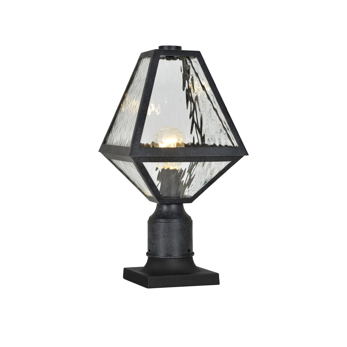 Emmett Outdoor Post Light 16", Black Charcoal