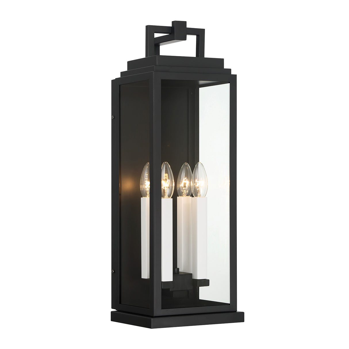 Easton Outdoor Wall Light, Large 22" Black