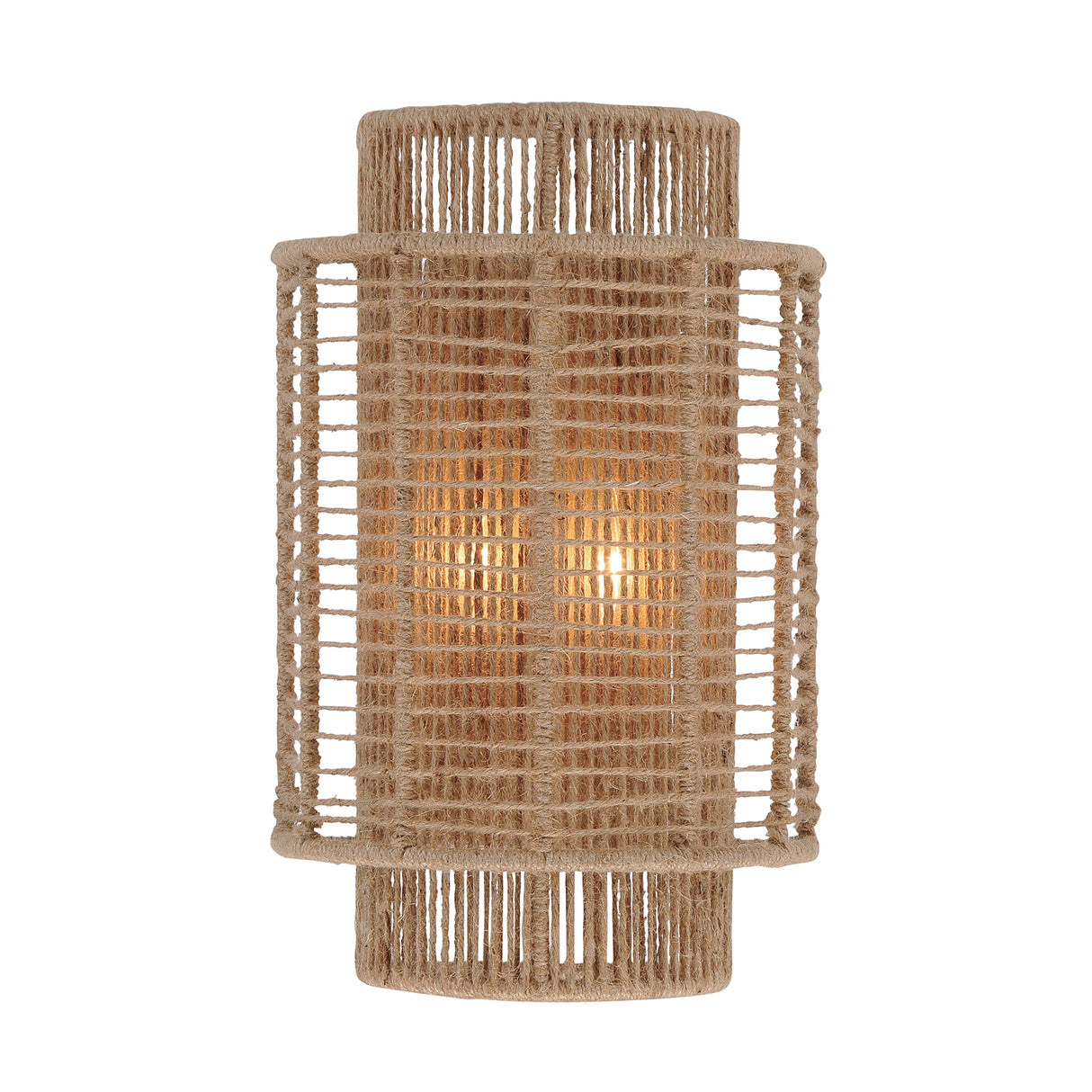 Sellah Wall Sconce, Jute and Satin Sand
