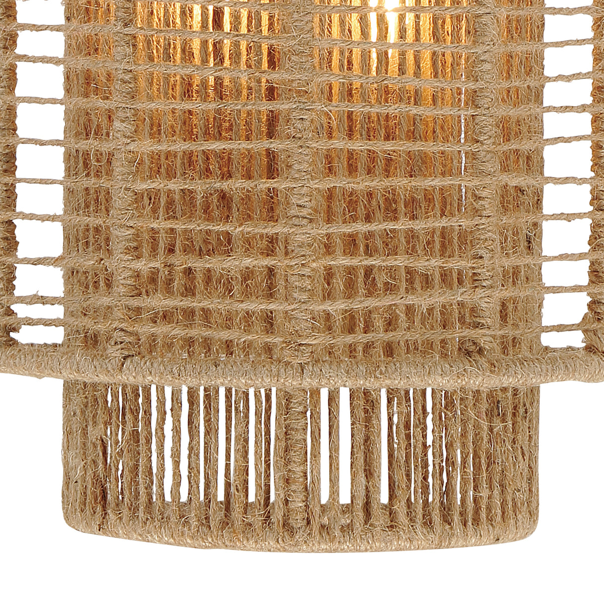 Sellah Wall Sconce, Jute and Satin Sand