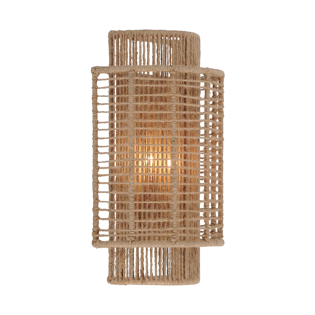 Sellah Wall Sconce, Jute and Satin Sand